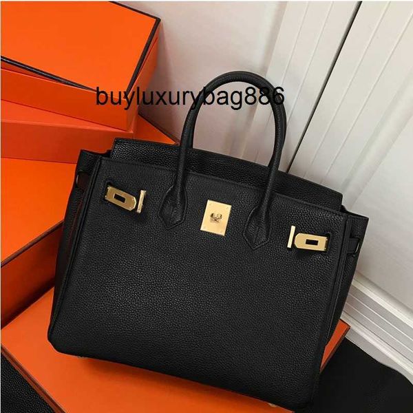 Bolsa de couro genuíno Ber Kin feminino designer de luxo couro lichia impressão bolsa de ombro moda platina cor combinando clássico menina três tamanhos