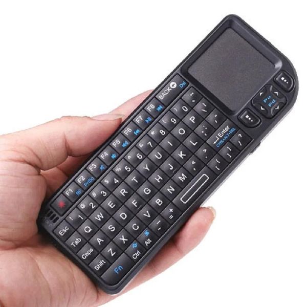 Anelli Mini 2.4g Tastiera wireless Touchpad Tastiera wireless retroilluminata per Smart Tv Samsung Lg Panasonic Toshiba Spedizione gratuita