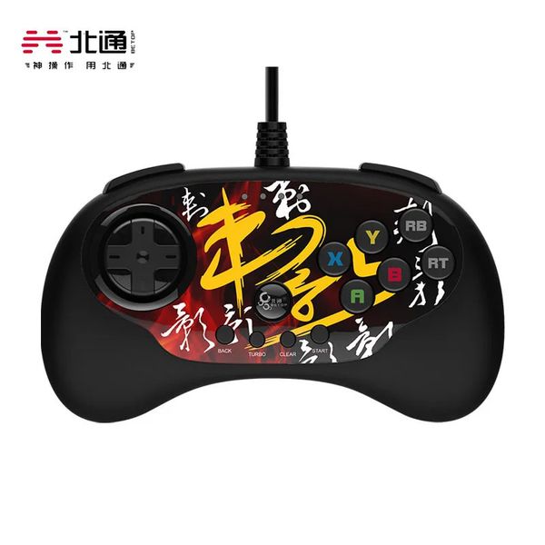 Orijinal Betop Beitong USB Kablolu Gamepad Arcade Fighting Android TV/ PC/ Steamstreet Fightertekken 7 240115 için Joystick Oyun Kontrolü
