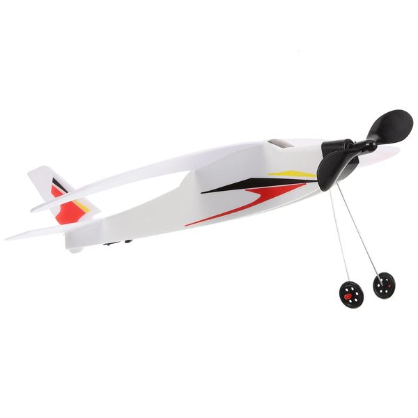 Brinquedo de espuma diy banda de borracha alimentado avião planador modelo esportes ao ar livre voando brinquedos artesanais estilo aleatório 240116