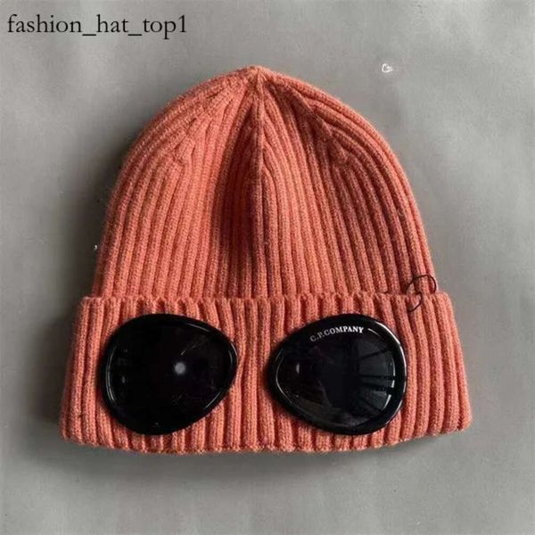 Cp para homens mulheres chapéu 2024 designer de moda duas lentes óculos pedras ilha óculos gorros homens malha cp compagny ao ar livre cp comapny mulheres inverno branco raposa chapéus 675