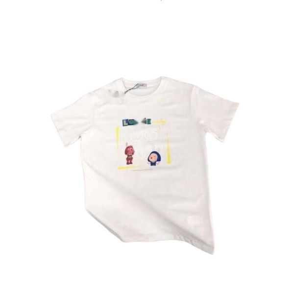 Lowewe tshirt designer de qualidade original dos homens camisetas de manga curta elegante novo high-end carta solta dos desenhos animados em torno do pescoço tendência