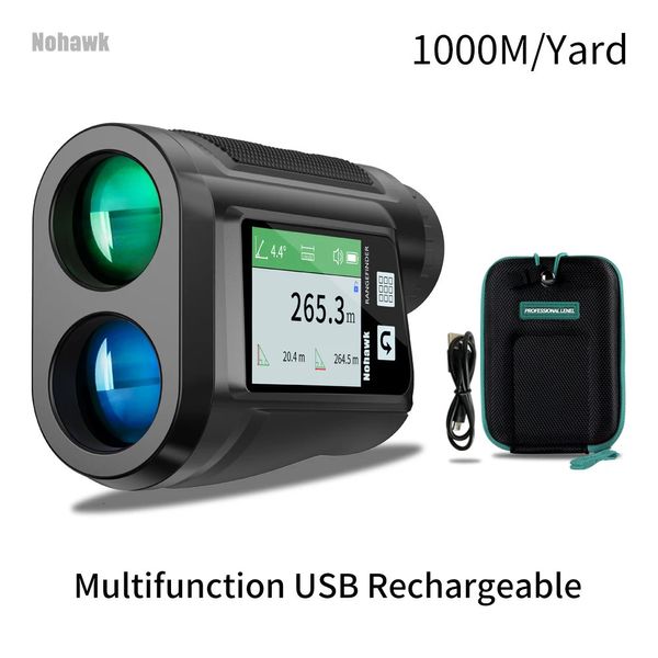 Nohawk 600M 1000Y Telemetro laser da golf per telemetro da caccia con compensazione della pendenza Cannocchiale per golfisti Misuratore di distanza 240116