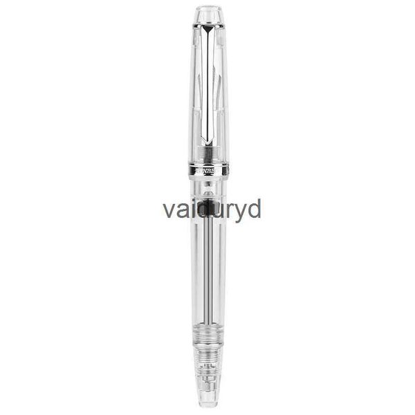 Penne stilografiche Regalo PENBBS 268 Resina Riempimento sotto vuoto Penna completamente trasparente Iridium EF/F/M Pennino Scrittura Forniture per ufficio Cancelleriavaiduryd