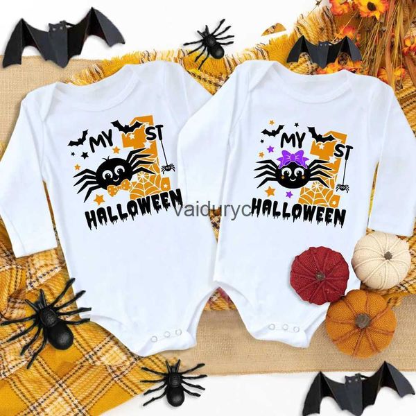 Pagliaccetti Il mio primo Halloween Tutina per neonato Vestiti per neonato Festa di Halloween Vestito per neonato Pagliaccetto a maniche lunghe per bambino Vacanza Jumpusitvaiduryc