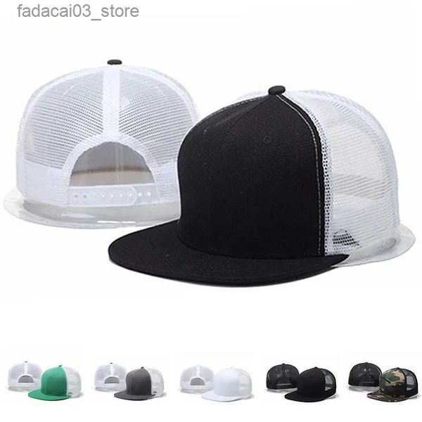 Bonés de bola moda unisex boné acrílico liso snapback chapéu de alta qualidade adulto hip hop boné de beisebol homens mulheres malha boné ao ar livre lazer basebal q240116