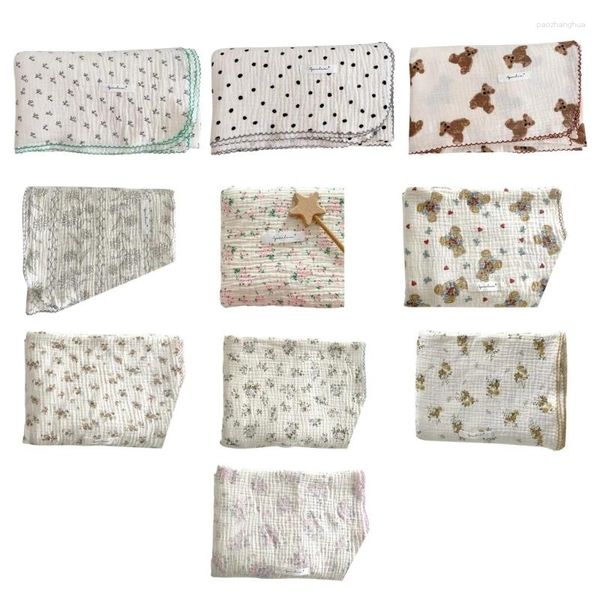 Одеяла, двухслойное детское банное полотенце, хлопковое одеяло для новорожденных, ультра-абсорбирующее пеленание, муслиновое одеяло для пеленания