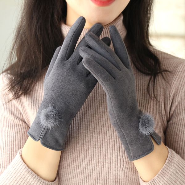 Wildleder-Winter-Neue warme Damen-Split-Finger-Handschuhe, Großhandel Touchscreen-Handschuhe Holdone