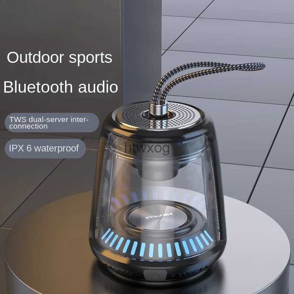 Tragbare Lautsprecher Push-Button TWS-Verbindung Drahtloser Bluetooth-Lautsprecher Outdoor-Geschenk Mini-Subwoofer Smart Vollkompatible USB-Schnittstelle YQ240116