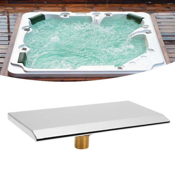 Conjunto acessório de banho cachoeira banheira bico g1/2 rosca externa spa banheiro piscina natação prata montado na parede