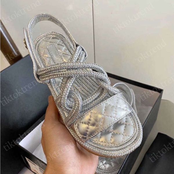 Женские сандалии с металлической цепочкой и лезвием, дизайнерские модные роскошные элегантные туфли на плоской подошве из простого материала, удобный дизайн, eur35-41