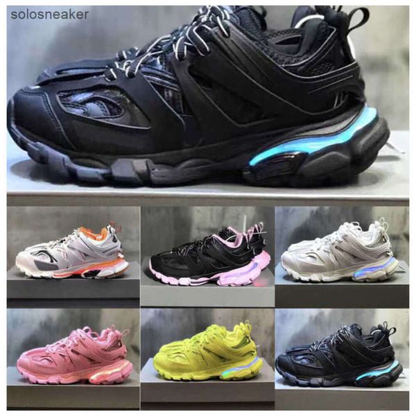 ZY10 Balencaigaities06 Led Track 30 Designer Sapatos Homens Mulheres Moda Luxo Sapatilhas Triplo Preto Branco Rosa Azul Laranja Tesss Gomma Sneaker Tracks Balencia Q2S8