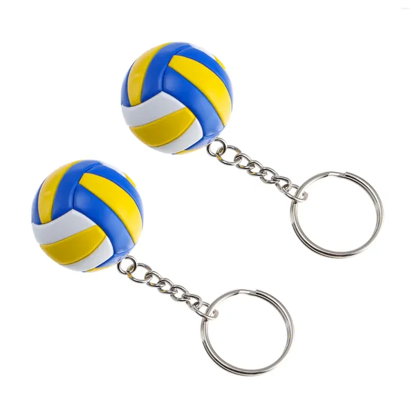 Frauen Nachtwäsche 2 PCs Volleyball Schlüsselbund Charme Ring Geschenke Material für Teenager Mädchen einzigartige Schlüsselanhänger