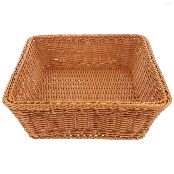 Piatti Imitazione Cesto in rattan Articoli vari Organizzatore Frutta Bacche Picnic Storage