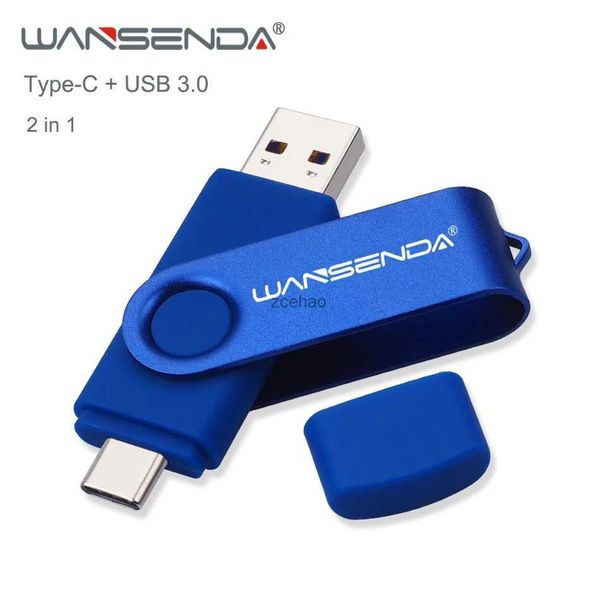 USB-флеш-накопители Wansenda USB-флеш-накопитель 512 ГБ 256 ГБ USB 3.0 флэш-накопитель 128 ГБ Cle USB-накопитель для типа C Android/ПК 64 ГБ флэш-накопитель 32 ГБ Memoria USB