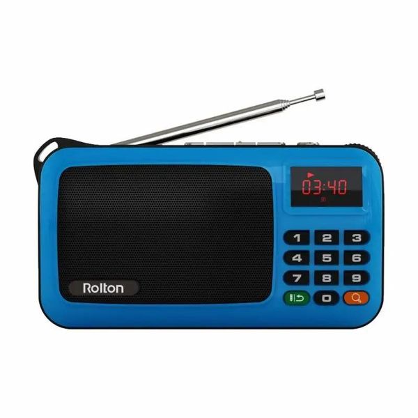Rádio novo portátil mini rádio fm alto-falante mp3 leitor de música suporte tf cartão usb para pc ipod telefone com display led 83db sensibilidade