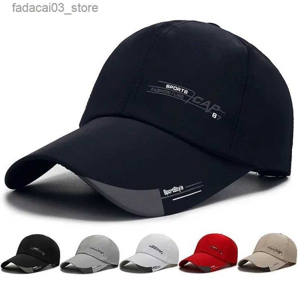 Bonés de bola moda ajustável boné de beisebol esportes boné sólido chapéu de sol casual snapback chapéu ao ar livre nylon hip hop chapéus para homens mulheres unisex q240116