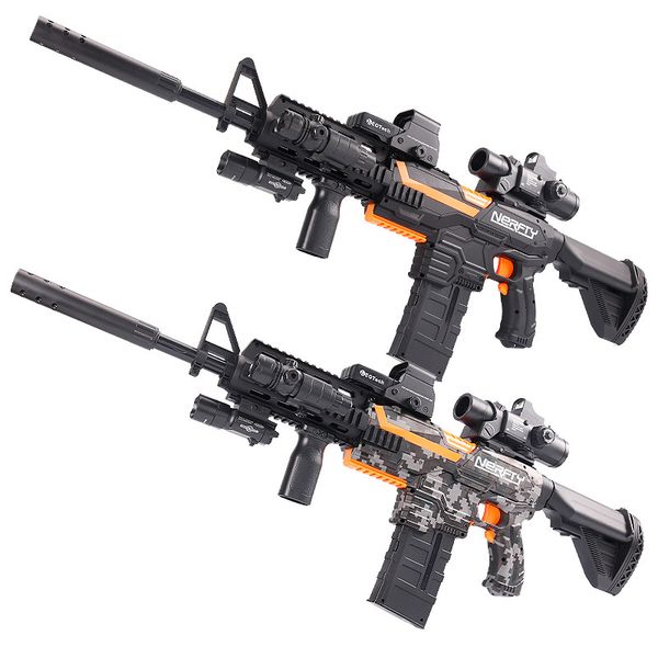 M416 Elettrico Automatico EVA Proiettile Morbido Schiuma Dardo Pistola Giocattolo Blaster Pistola Tiro Militare Per Adulti Bambini CS Combattimento Gioco All'aperto