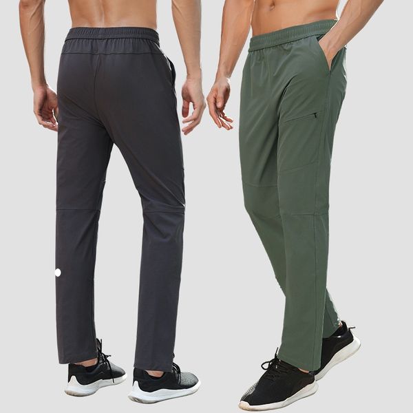 lu Uomo Jogger Pantaloni lunghi Sport Yoga Outfit Quick Dry ll Coulisse Palestra Tasche con cerniera Pantaloni sportivi Pantaloni Uomo Casual Elastico in vita Fitness 62316
