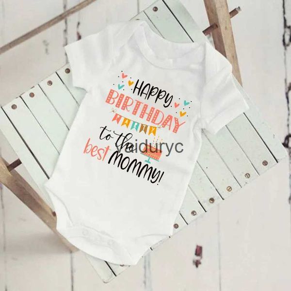 Romper buon compleanno al miglior abbigliamento per bambini che neonati unisex unisex topler salt -tute outfit di compleanno della mamma Bodyple