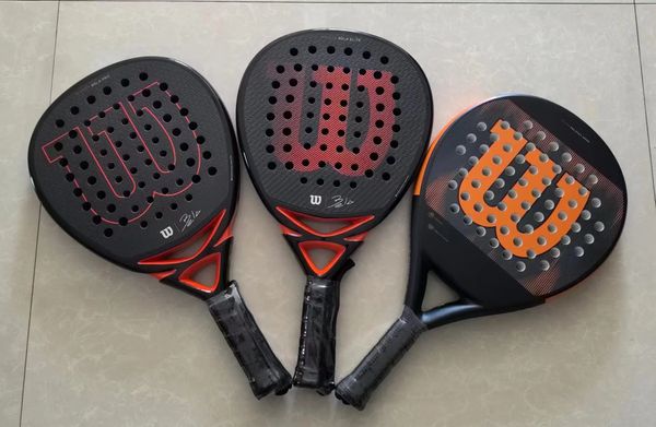 Raquete de tênis padel profissional rosto macio fibra carbono macio eva rosto paddle tênis esportes equipamentos com capa 240116