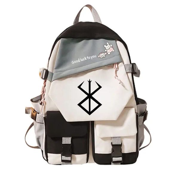 Bags Anime Berserk Backpack Bag School Bag Momen Men Men Menisisex Saco de presente escolar garotas Cool Boys Garra