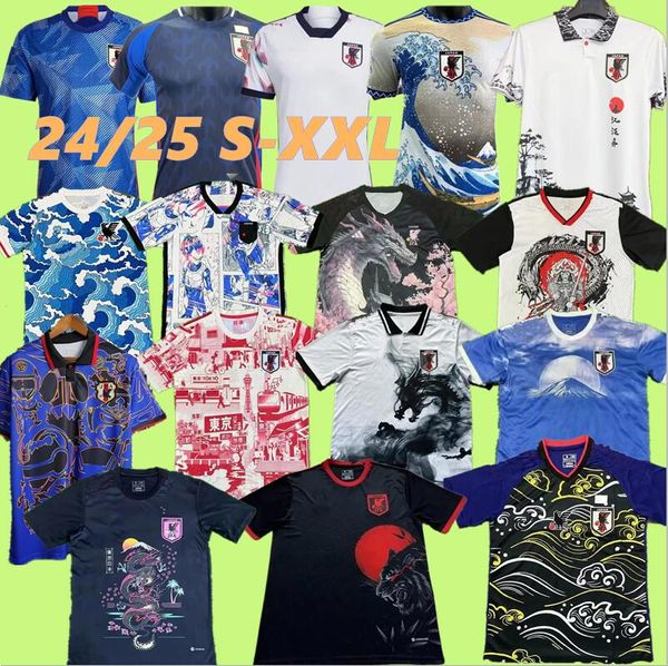 24/25Japan New Soccer Maglie Cartoon Isagi Atom Tsubasa Minamino Asano MINAMINO Doan KARAMAN Kubo Ito Donna Bambini Kit 2024 Uniforme speciale giapponese