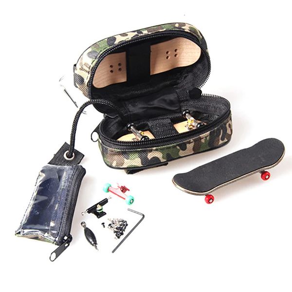 Erstaunliche professionelle armeegrüne Finger-Skateboard-Tasche, Griffbrett-Taschen, Neuheit für Erwachsene, Griffbrett-Spielzeugbox, Griffbrett-Teile 240116