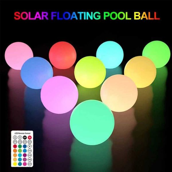 Rasenlampen Weg Rasen Solar Ball Lichter Schwimmende Pool Lichter Fernbedienung Garten Rasen Lampe Hinterhof Dekoration Landschaft Lichter M4YD YQ240116