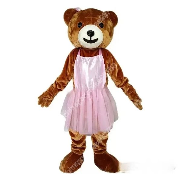 Leistung Rosa Rock Bär Maskottchen Kostüm Halloween Fancy Party Kleid Cartoon Charakter Outfit Anzug Karneval Erwachsene Größe Geburtstag Outdoor Outfit