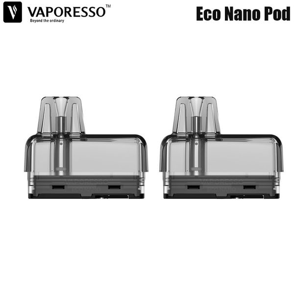 Vaporesso ECO Nano Pod Kartusche, 6 ml, leeres Fassungsvermögen mit 0,8 Ohm 1,2 Ohm Spule, Vape für E-Zigarette, ECO Nano Kit Verdampfer, 2 Stück/Packung, authentisch