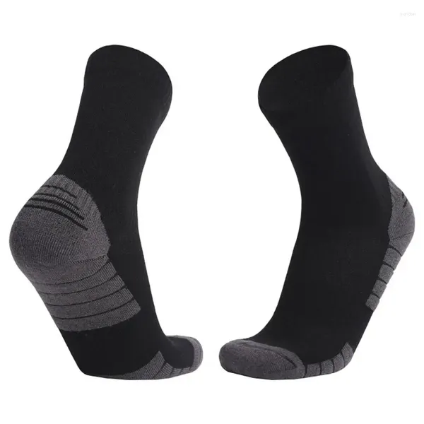 Meias esportivas grossas, quentes, caminhadas térmicas para homens, absorção de umidade, punho antiderrapante, durável, respirável, inverno