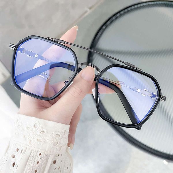 2024 Luxus-Designer-CH-Sonnenbrille für Damen, verchromt, Brillengestelle, Herren, neue Mode, beliebt, Metall, flaches Herz, Brillengestell, Damen, Unisex, Brillen, YI66