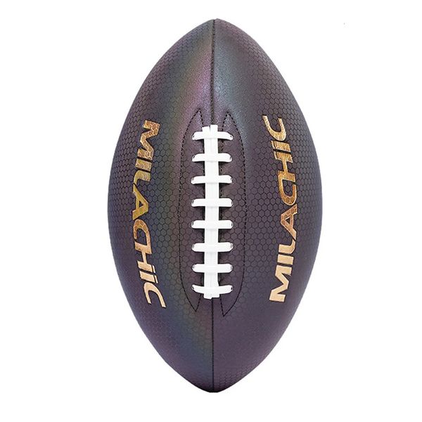 Boyut 6 Amerikan Futbol Rugby Ball Footbll Yarışma Eğitim Uygulaması Takım Sporları Yansıtıcı Y240116