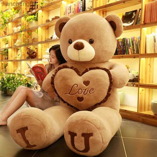 Bambole di peluche Peluche 80 / 100cm Big Sizeteddy Bear Gigante rosa Morbidi animali di peluche Bambole cuscino Grilfriend Ragazza Moglie Compleanno San Valentino