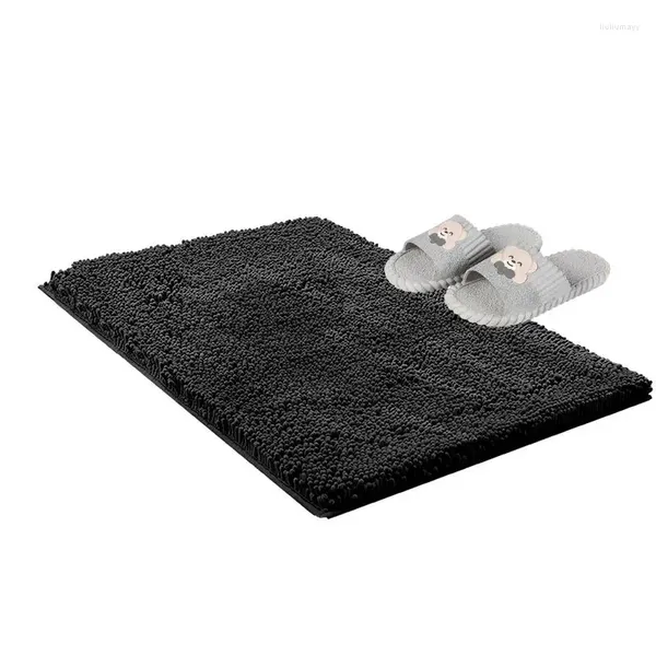 Tapetes de banho 32x20 Tapetes de chuveiro para banheiro Tapete de pé Coral Fleece Piso Luxo Antiderrapante Espessado Absorvente Tapete Seco Rápido