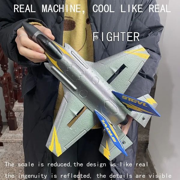 F35 Ferngesteuertes Flugzeug, Kinderkämpfermodell, Segelflugzeug, Schaumstoff, unbemanntes Luftfahrzeug, Grundschulhubschrauber, Spielzeugbomber, Junge, Starrflügelmodell