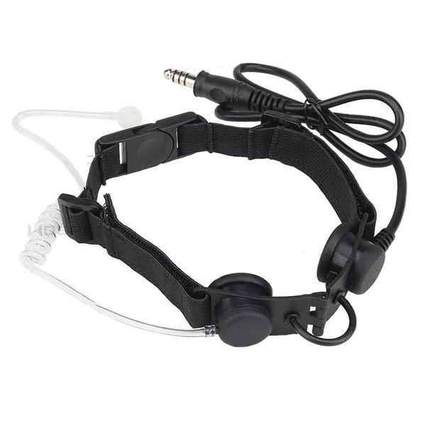 Talkie Mic Taktisches Kehlkopfmikrofon, Luftschlauch-Headset, taktisches Walkie-Talkie-Zubehör, kompatibel mit U94 Tci Ptt