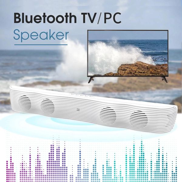 Hoparlörler 20 inç ses çubuğu kablosuz Bluetooth 5.0 Akıllı TV ses çubuğu Dört güçlü hoparlör kontrolü uzak beyaz