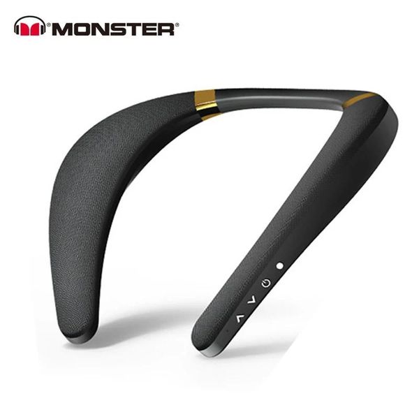 Динамики Monster Boomerang, подвесной шейный Bluetooth-динамик, беспроводной водонепроницаемый динамик объемного звучания с микрофоном