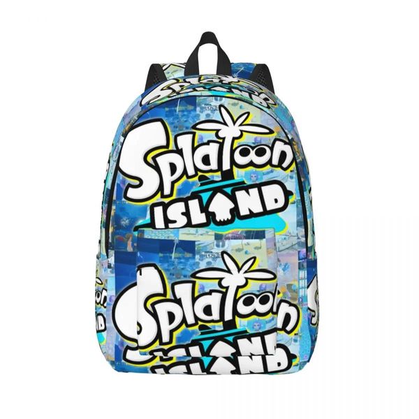 Taschen Splatoon Game Rucksack für Jungen, Mädchen, Kinder, Schüler, Schule, Büchertasche, Cartoon-Tagesrucksack, Vorschule, Kindergarten, Tasche, Reisen