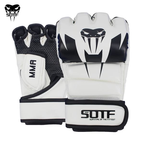 SOTF bianco MMA Serpente velenoso Guanti da boxe multicolori Guanti MMA Tiger Muay Thai muay thai boxe lotta guanto Sanda pad box240115