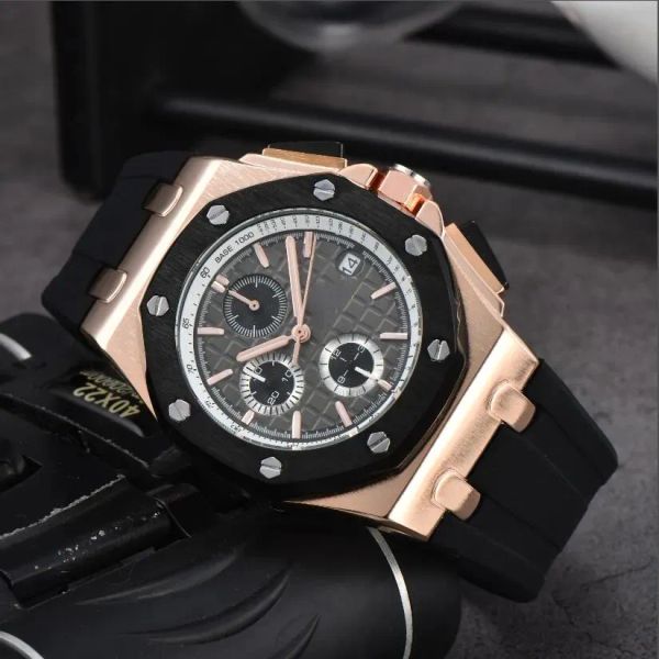 182 Men Men's A P Watch Classics Royaloak Hexagon Wrist Watches Top Quality Quartz Modern Watchhe Fashion Brand Sports Watches Chronog 3879