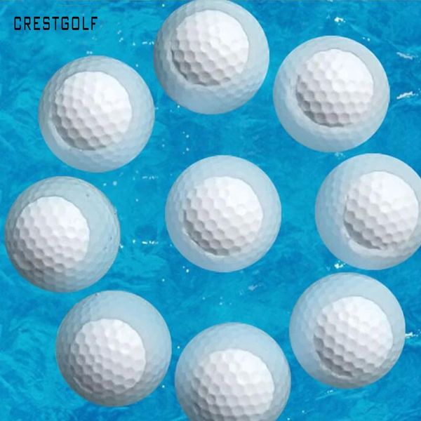 Crestgolf 5pcs Pack Yüzen Golf Topları Su Pelotas Balle De Uygulama 2 Katman Yüzıcı Aksesuarları 240116