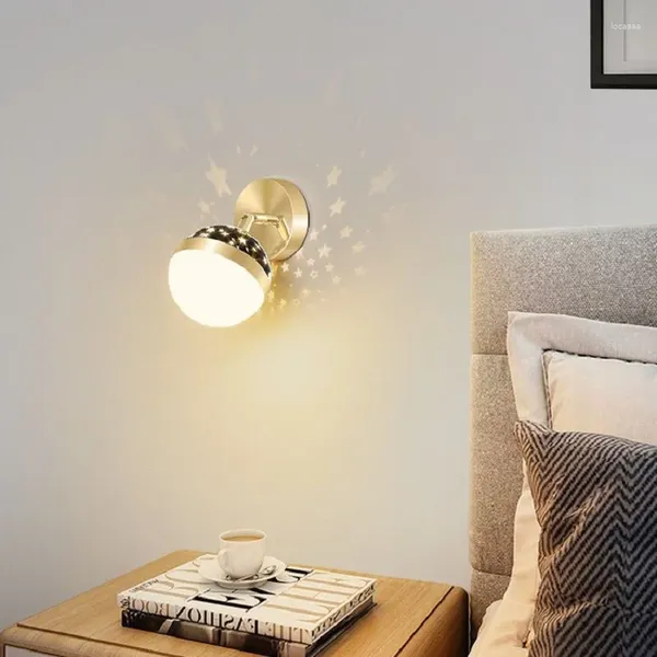 Lampada da parete Creatività nordica LED Camera da letto Paralume in acrilico Illuminazione interna per soggiorno Corridoio Apparecchio a soffitto Stellato