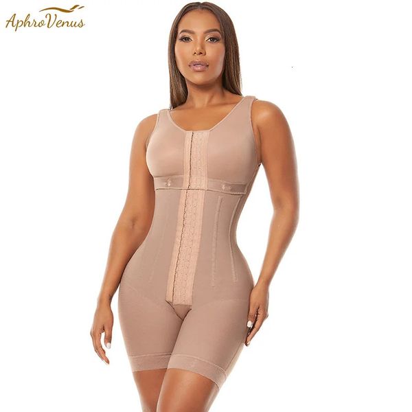 Fajas Colombianas Hohe Kompressions-Schlankheits-Postpartum-Ganzkörperformer-Taillentrainer-Post-Fettabsaugungs-Shapewear mit Knochen 240115