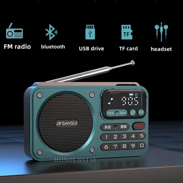 Lautsprecher Sansui F22 Multimedia Wireless Bluetooth Radio Wireless Bluetooth Lautsprecher Tragbarer High -Fidelity -Kartenlautsprecher Digital Music Spea