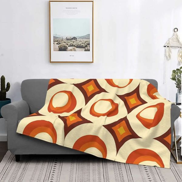 Mid-Century Modern Splash-Überwurfdecke für Sofa, Bett, Couch, Stuhl, weiche Fleecedecke, gemütliche Retro-Decke für Erwachsene, Kinder, Haustiere, 240116