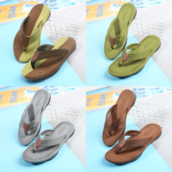 Sandálias femininas designer slides bombas de couro escovado verão tela impressa moda plana flip flops sapatos clássicos 36-46