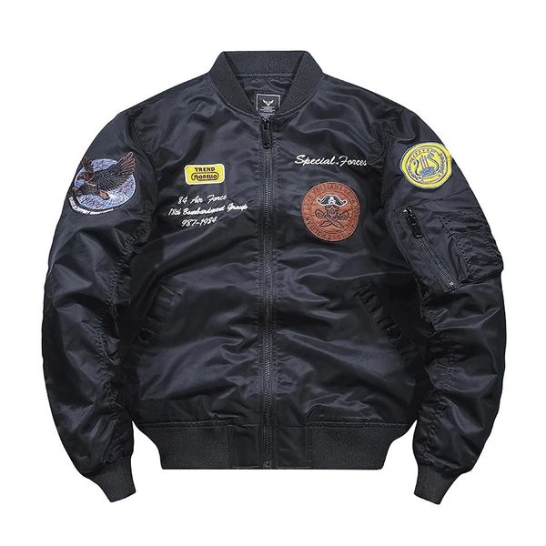 Bomber Jacke Männer Winter Qualität Nylon Amerikanischen Militär Uniform Retro Mantel Männliche Flieger Jacken Homme 240115